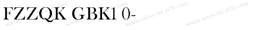 FZZQK GBK1 0字体转换